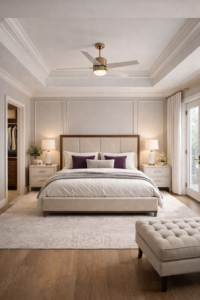 Modern 3 bedroom house floor plan with garage, open kitchen, pantry, great room, front porch, and rear porch layout